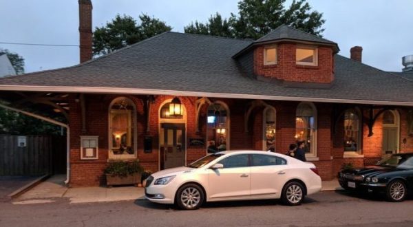 This Historic Virginia Train Depot Is Now A Beautiful Restaurant Right On The Tracks