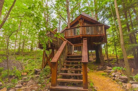 Sleep Underneath The Forest Canopy At This Epic Treehouse Near Pittsburgh