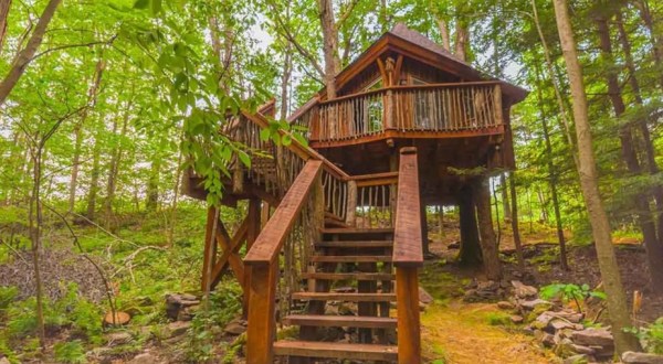 Sleep Underneath The Forest Canopy At This Epic Treehouse Near Pittsburgh