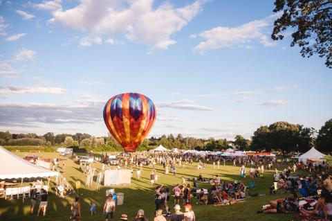 The Sky Fills With A Rainbow Of Balloons At This Massachusetts Music Festival