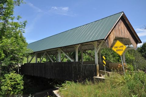 This Quaint Covered Bridge In Vermont Marks The Location Of A Long Abandoned Mill Town