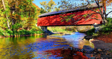 This Day Trip Takes You To 5 Of Massachusetts' Covered Bridges And It’s Perfect For A Scenic Drive