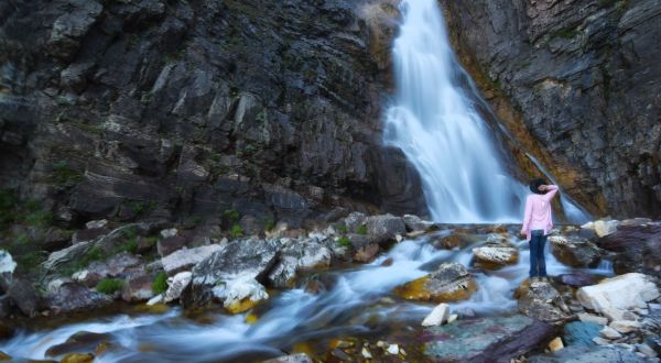 The Hike To This Little-Known Montana Waterfall Is Short And Sweet