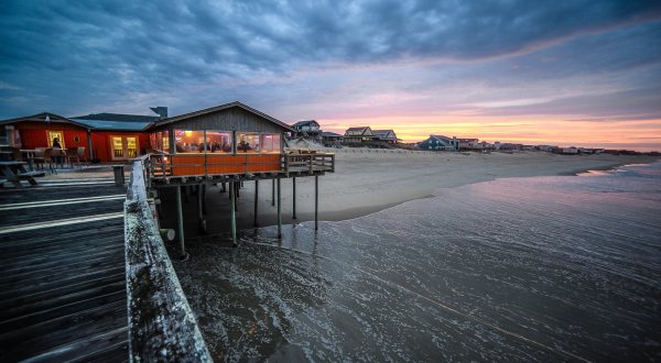 Dine Above The Surf At This Seafood Restaurant On The Pier In North Carolina
