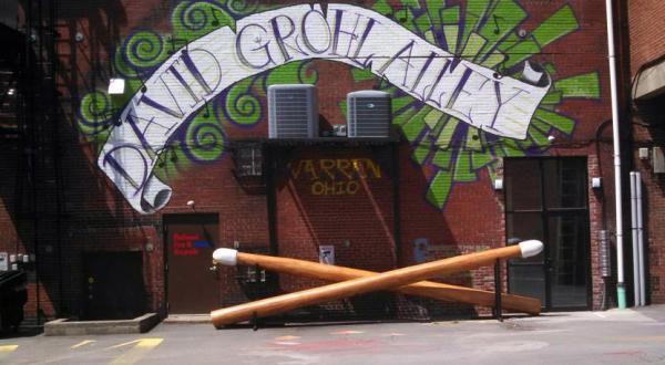 The Largest Drumsticks In The World Are Hiding In This Alleyway Near Cleveland