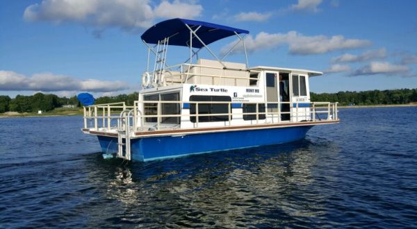 Spend The Night On The Water In This Wonderfully Cool Houseboat In Michigan
