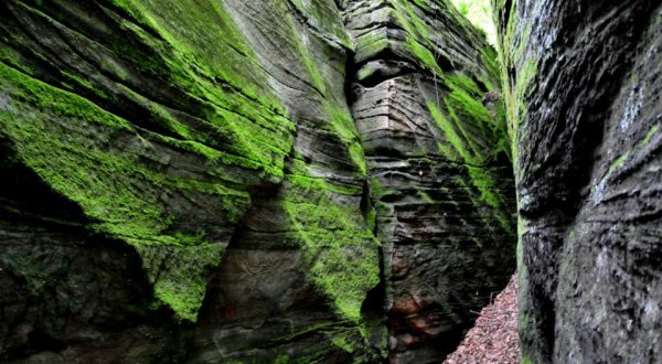This Little-Known Park Near Cleveland Hides A Natural Sandstone Maze That Leads To A Waterfall