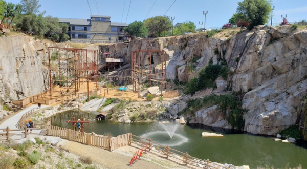 This Abandoned Quarry In Northern California Is Now Home To A Jaw-Dropping Adventure Park