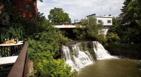 This Charming Ohio Restaurant Is Steps Away From A Little-Known Waterfall