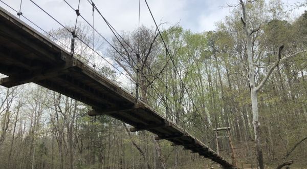 You’ll Cross A Daring Footbridge On This Scenic Hike In North Carolina