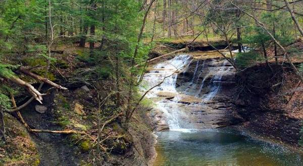 There’s A Petite Emerald Waterfall Hiding Near Cleveland That’s Too Beautiful For Words
