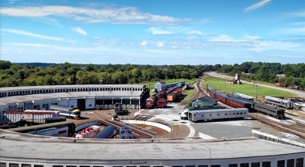 This Historic Locomotive Roundhouse In North Carolina Has The Coolest Vintage Trains You’ll Ever See