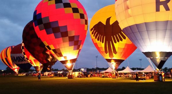 This Magical Hot Air Balloon Glow Near Detroit Will Light Up Your Summer