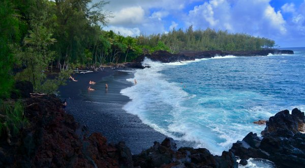 The Black Sand Beach In Hawaii That’s A Known Dolphin Hangout