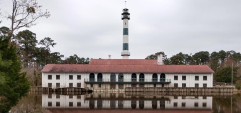 The Forgotten Lodge And Tower That Sits Empty On The Largest Natural Lake In North Carolina