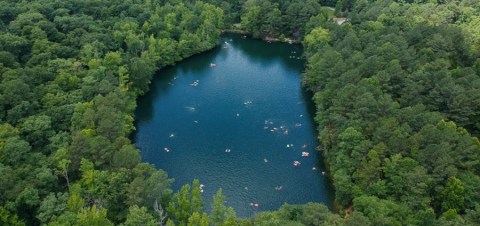 This Swimming Hole Hike In North Carolina Leads To A Hidden Quarry Filled With Spring Water