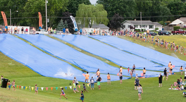 Splash Your Way Into Summer On This Massive Slip ‘N Slide In Michigan