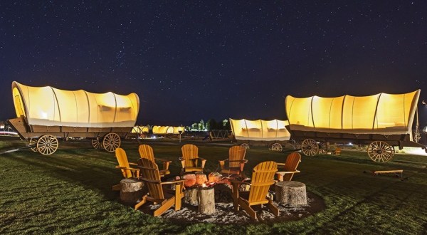 Stay The Night In A Old-Fashioned Covered Wagon On This Wyoming Ranch﻿