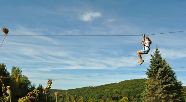 Zip Your Way Through A Breathtaking Forest On This Unforgettable Massachusetts Canopy Tour
