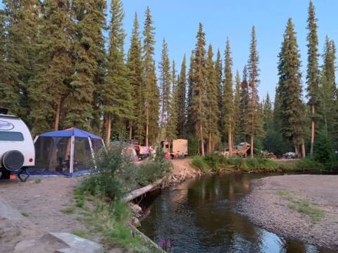 Experience Alaskan Wilderness At This Campground On A Burbling Creek