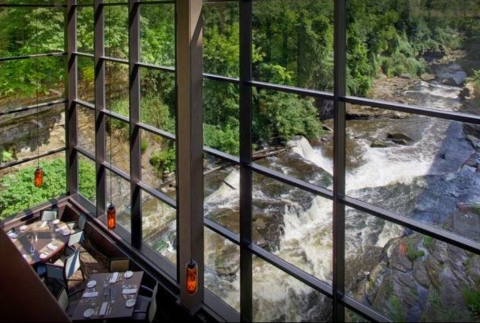 Dine Directly Over A River At This Greater Cleveland Restaurant With Floor-To-Ceiling Windows