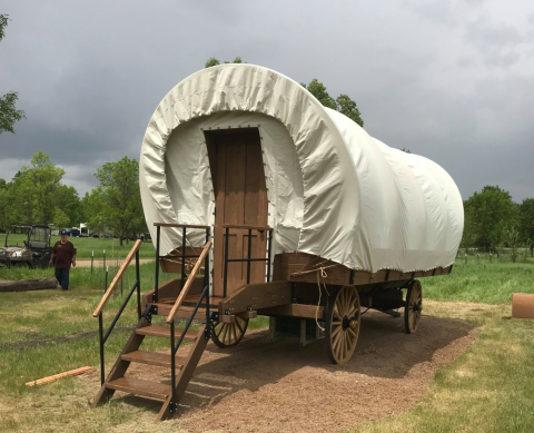 Stay The Night In An Old-Fashioned Covered Wagon At This North Dakota Park