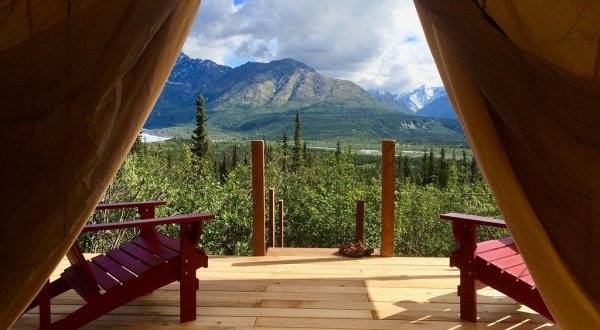 Spend A Night At This Remote Glampground In Alaska With Gorgeous Glacial Views