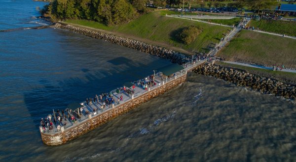 The 200-Foot Pier At Painesville Township Park In Ohio Features Beautiful Views Of Lake Erie