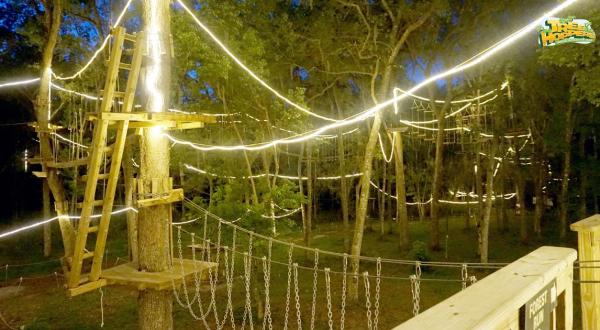 This Nighttime Treetop Obstacle Course In Florida Lets You Adventure By Moonlight