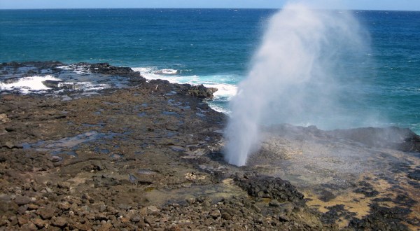 Legend Has It That A Lizard Monster Is Trapped Inside Spouting Horn Blowhole In Hawaii
