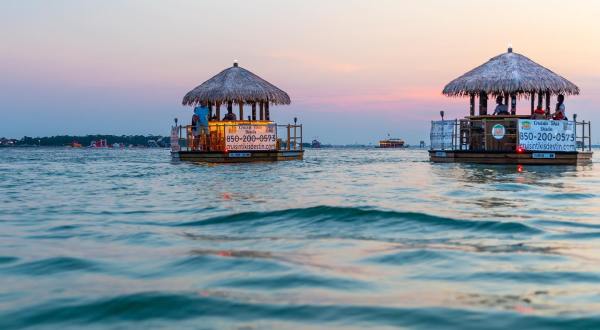 Rent This One-Of-A-Kind Floating Tiki Bar For An Epic Ocean Adventure In Florida