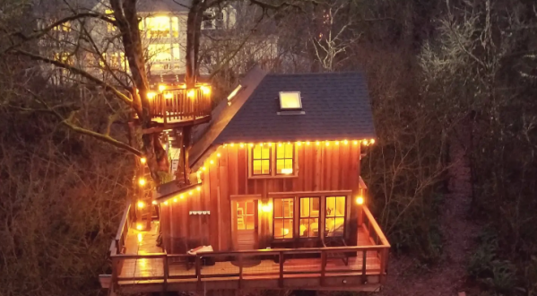 There’s A Spectacular Treehouse Outside Redmond, Washington, Where You Can Stay Overnight