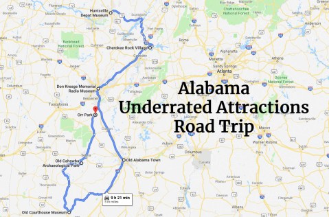 Take This One Day Road Trip To Experience Alabama's Most Underrated Attractions