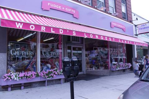 You'll Find The World's Longest Candy Counter at Chutters Candy Store In New Hampshire