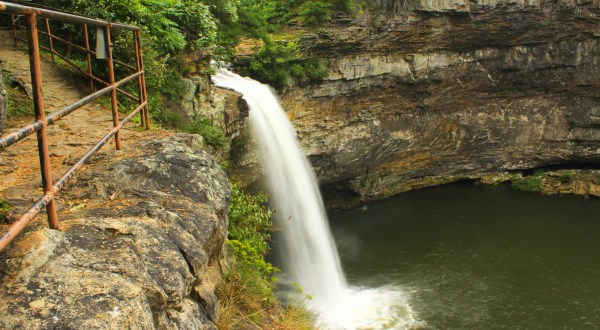 You Can Practically Drive Right Up To The Beautiful DeSoto Falls In Alabama