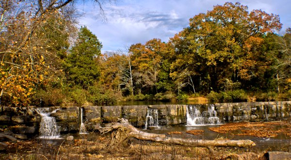 You Can Practically Drive Right Up To The Beautiful Natural Dam Falls In Arkansas