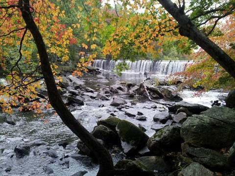 Fall Is The Best Time To Visit The Blackstone Gorge Waterfall In Massachusetts