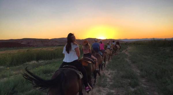End Your Day On The Sunset Dinner Ride From Wild West Horseback Adventures In The Nevada Desert
