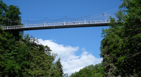 Go For An Exciting Walk Along New York’s Fall Creek Suspension Bridge