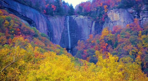 Surround Yourself With Fall Foliage On Hickory Nut Falls Trail, An Easy 1.5-Mile Hike In North Carolina