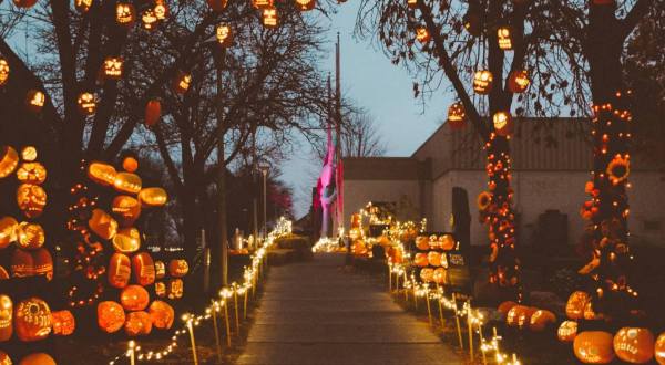 Walk Through A Village Of Over 3,000 Glowing Pumpkins At The Utah State Fair Park