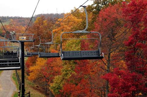 Experience Virginia's Fall Colors From Above On The Massanutten Scenic Chairlift Ride