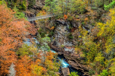 Walk Across The Tallulah Gorge Suspension Bridge For A Gorgeous View Of Georgia's Fall Colors