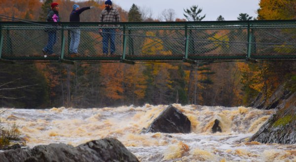 Walk Across The Swinging Bridge For A Gorgeous View Of Minnesota’s Fall Colors