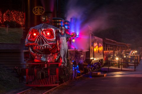 Climb Aboard North Carolina's Ghost Train At Tweetsie Railroad For A Spooktacular Ride
