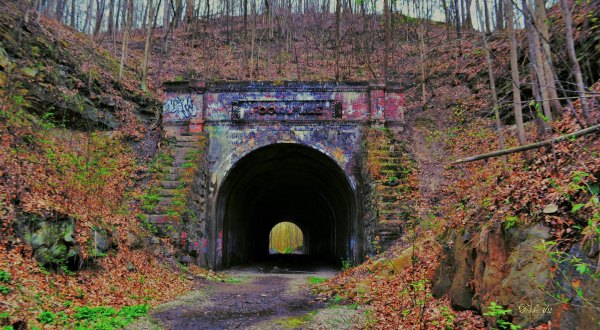 Explore A Haunted Tunnel At The Spooky Midnight At Moonville Festival In Ohio