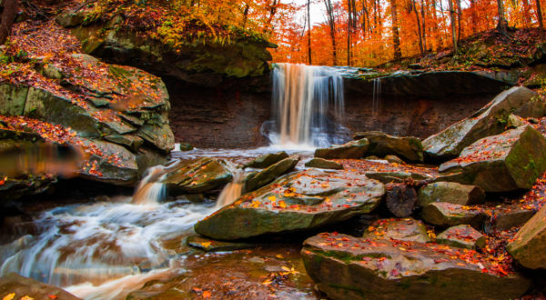 The Blue Hen Falls In Ohio Will Soon Be Surrounded By Beautiful Fall Colors