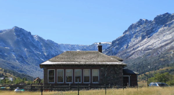 You Can Sleep Inside The Historic Stone Schoolhouse In Montana