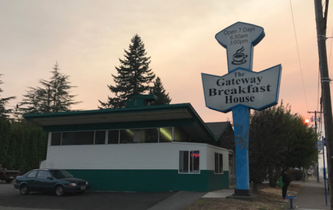 The Plates Are Piled High With Breakfast Food At The Delicious Gateway Breakfast House In Oregon