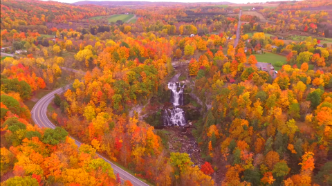 You Can Practically Drive Right Up To The Beautiful Chittenango Falls In New York